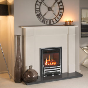 Nu Flame Vitesse Gas Fire CF Silhouette Frame - Polished Steel